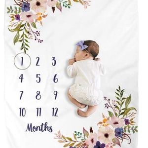 XMWEALTHY Baby Monthly Milestone Blanket